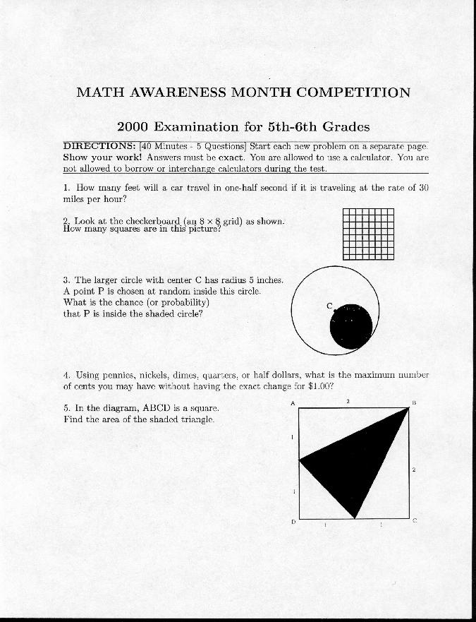 Math olympiad problems 5th grade pdf